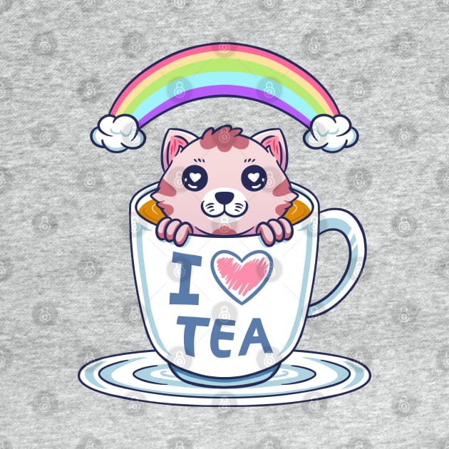 I Love Tea by Illustrasikuu